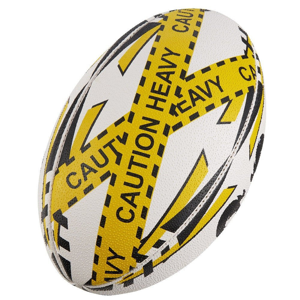 Ram Rugby Pass Developer weighted training ball in durable 5-ply cotton canvas with 3D grip for enhanced passing skills
