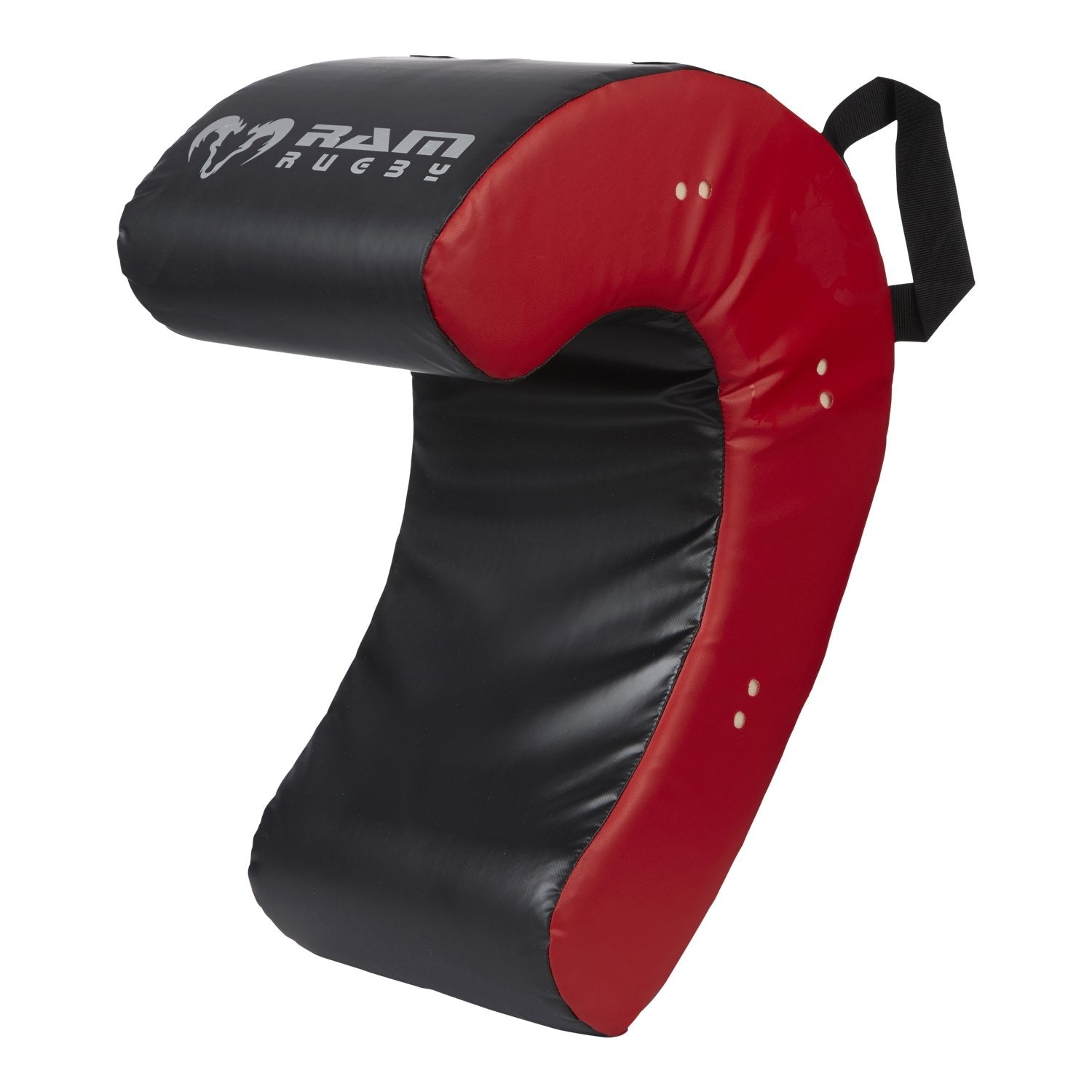 Ram Rugby Ruck N Roll Hit Shield in blue with dual handles, durable training pad for rugby tackling and ruck drills