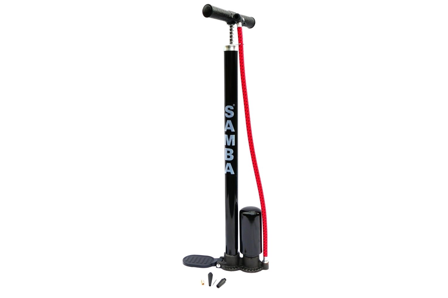 Ram Rugby Stirrup Pump hand ball inflator with stable base and foot pedal for hands-free, efficient rugby ball inflation