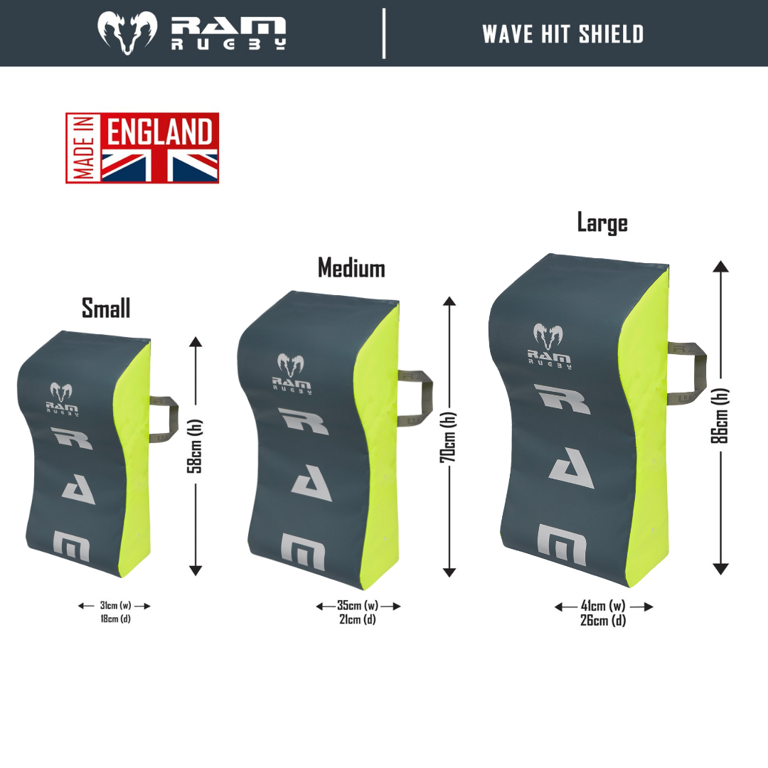 Ram Rugby Wave Hit Shield Medium High-Density Foam Rugby Training Pad