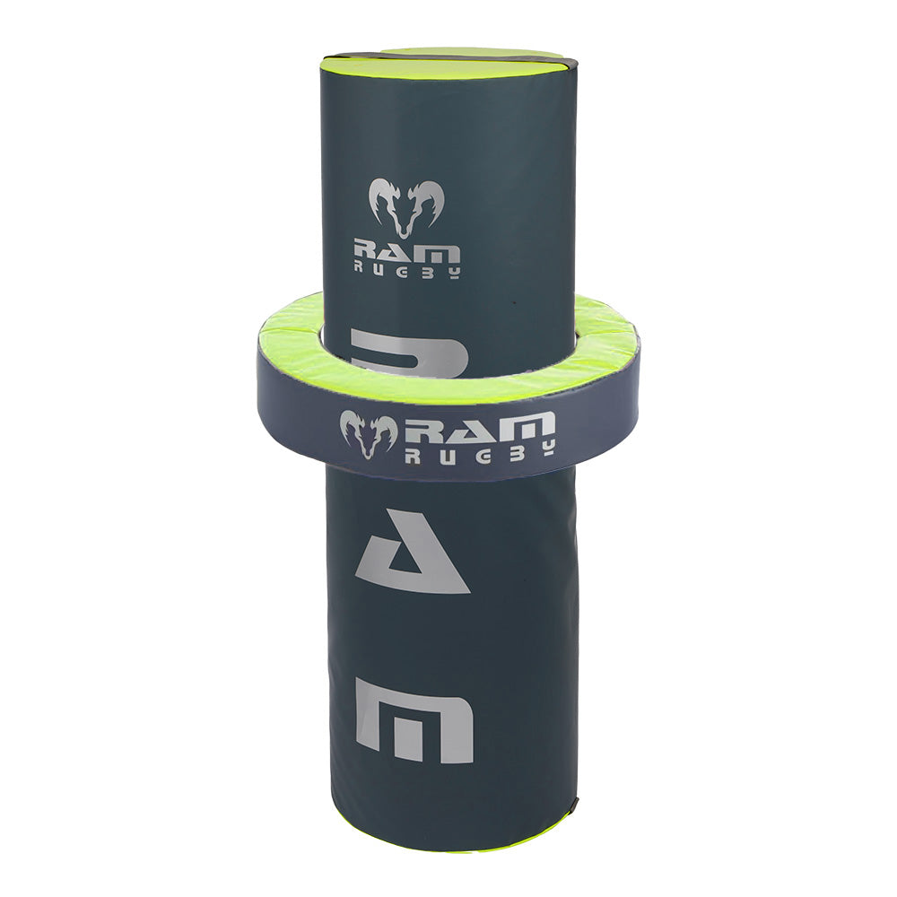 Ram Rugby high-density foam tackle bag with durable PVC cover, ideal rugby training equipment weighing 15KG for teens