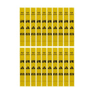 Ram Rugby 20-pack durable PVC tag rugby tags in red, blue, and yellow, each measuring 16 by 2 inches for gameplay.