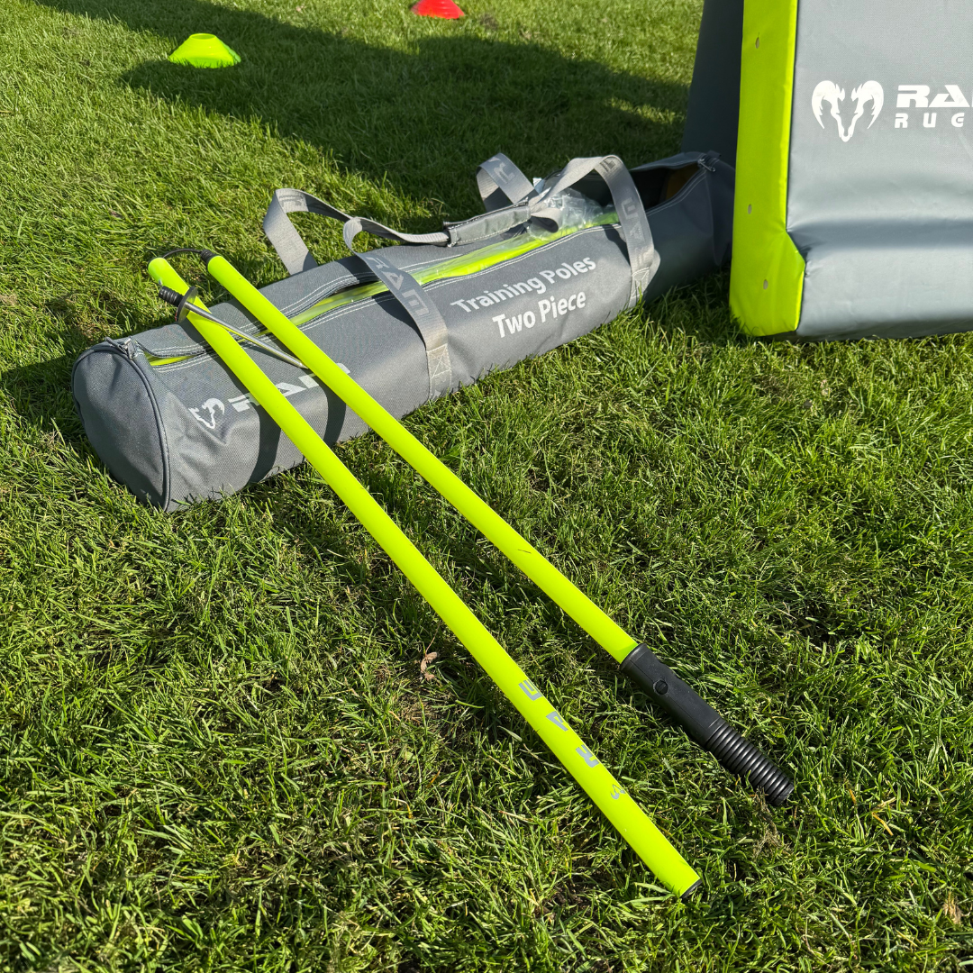 Set Ram Rugby di 10 pali da allenamento in due pezzi per esercizi sportivi