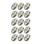 Stack of 15 gold Ram Rugby Victor 2.0 Elite size 5 match balls bundled with a breathable bag for team training use