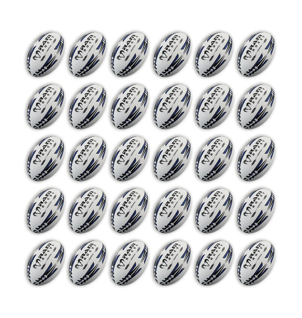 Ram Rugby Gripper 2.0 Pro Trainer Rugby Ball Bundle 30 Balls 2 Bags