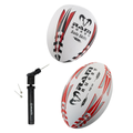 Set regalo RAM Rugby – Pallone da allenamento Squad + Pallone tecnico Solo + Mini pompa – Misura 3, 4 o 5 – Grip 3D
