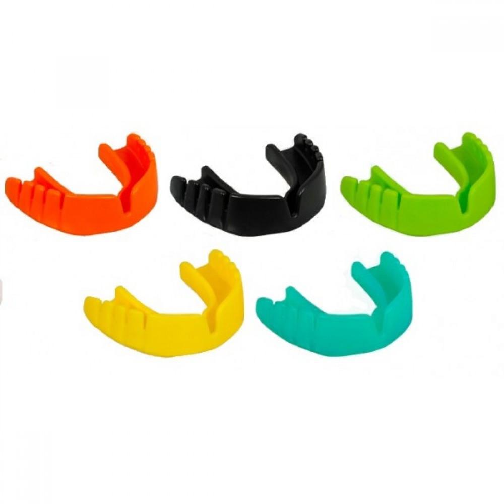 Opro Snap-Fit Mouthguard in black, no boil quick fit design, durable protective sports mouth guard for athletes