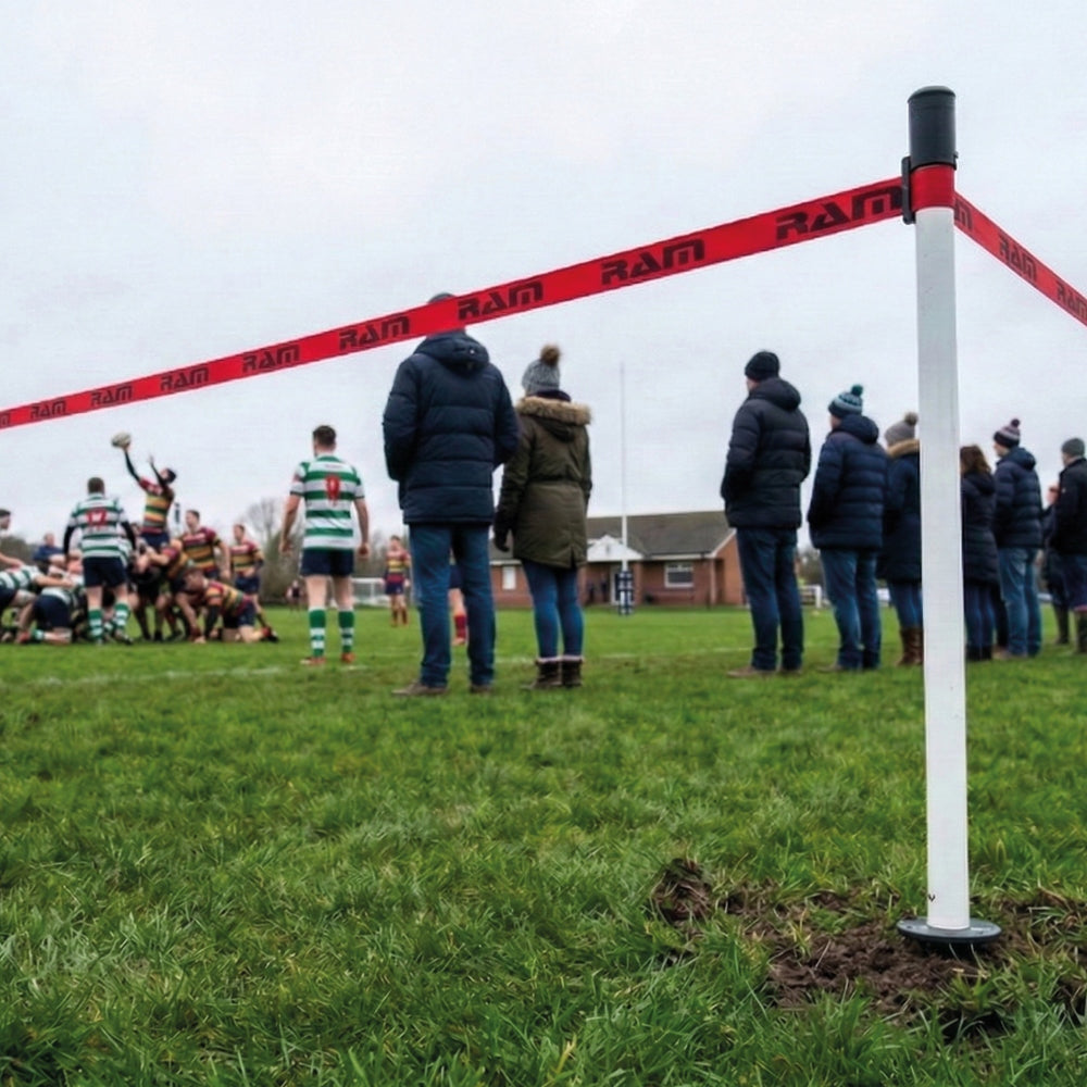 Ram Rugby Portable Pitch Respect Barriers 100m with Poles & Tape