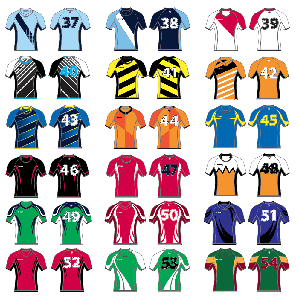 Ram Rugby Challenger Sublimated mid-stretch rugby shirt in durable 280gsm Diamond Knit with contoured semi-fit design