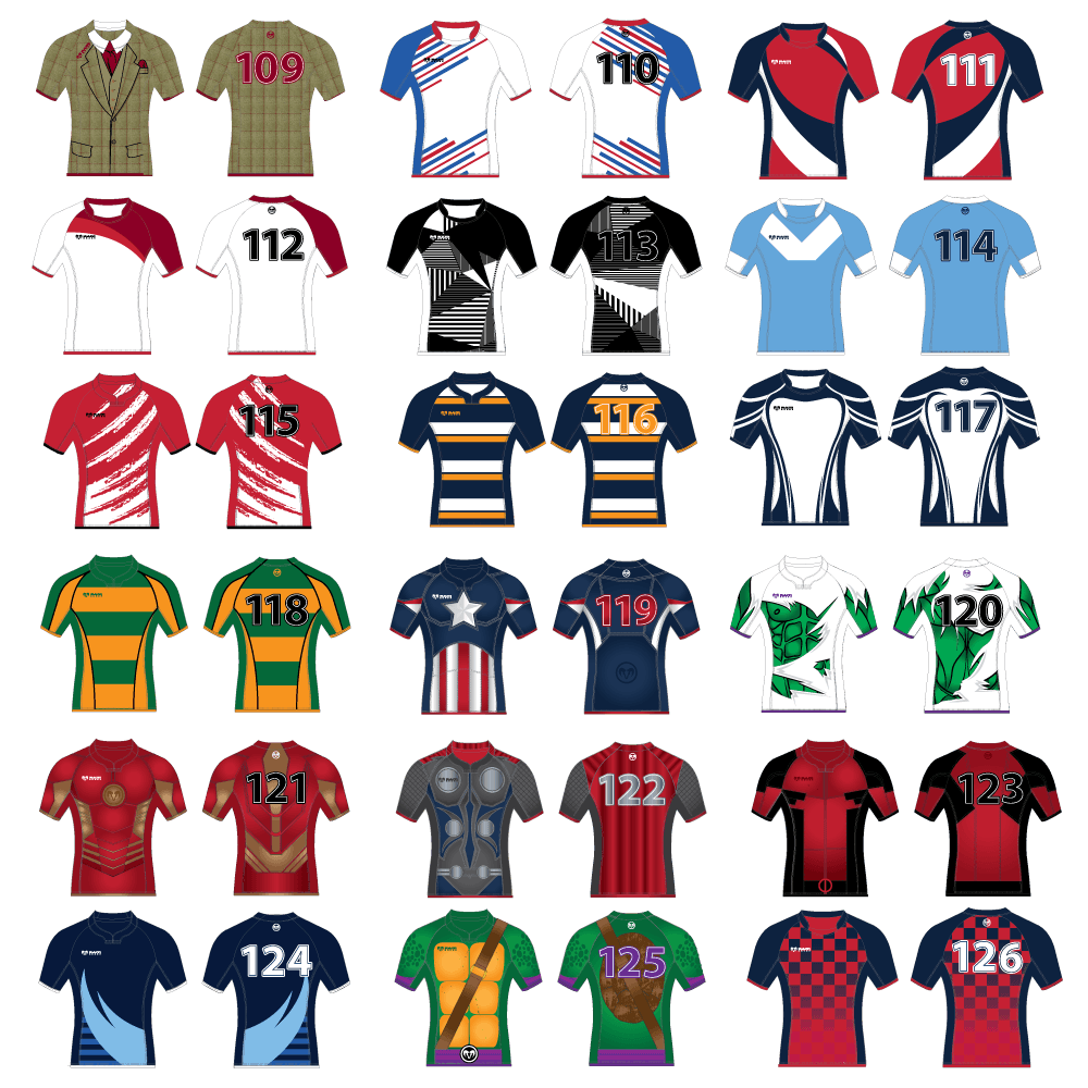 Ram Rugby Challenger Sublimated rugby shirt in mid-stretch 280gsm diamond knit, durable fabric with contoured semi-fit design