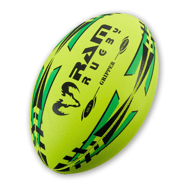 Ram Rugby Gripper 2.0 Neon Pro Trainer Training Ball for Juniors
