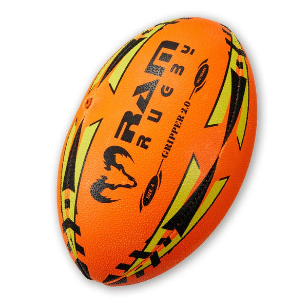 Ram Rugby Gripper 2.0 Neon Pro Trainer Training Ball for Juniors