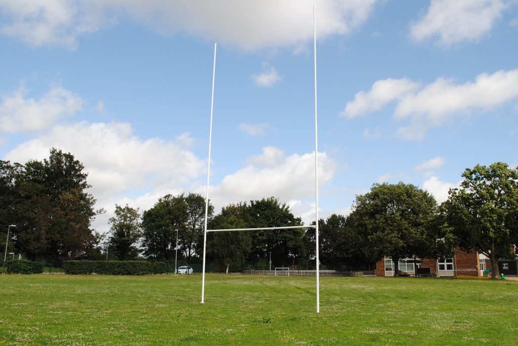 Rugby Goal Posts - 6m (or 20ft) Steel Hinged Ram Rugby – RAM Rugby