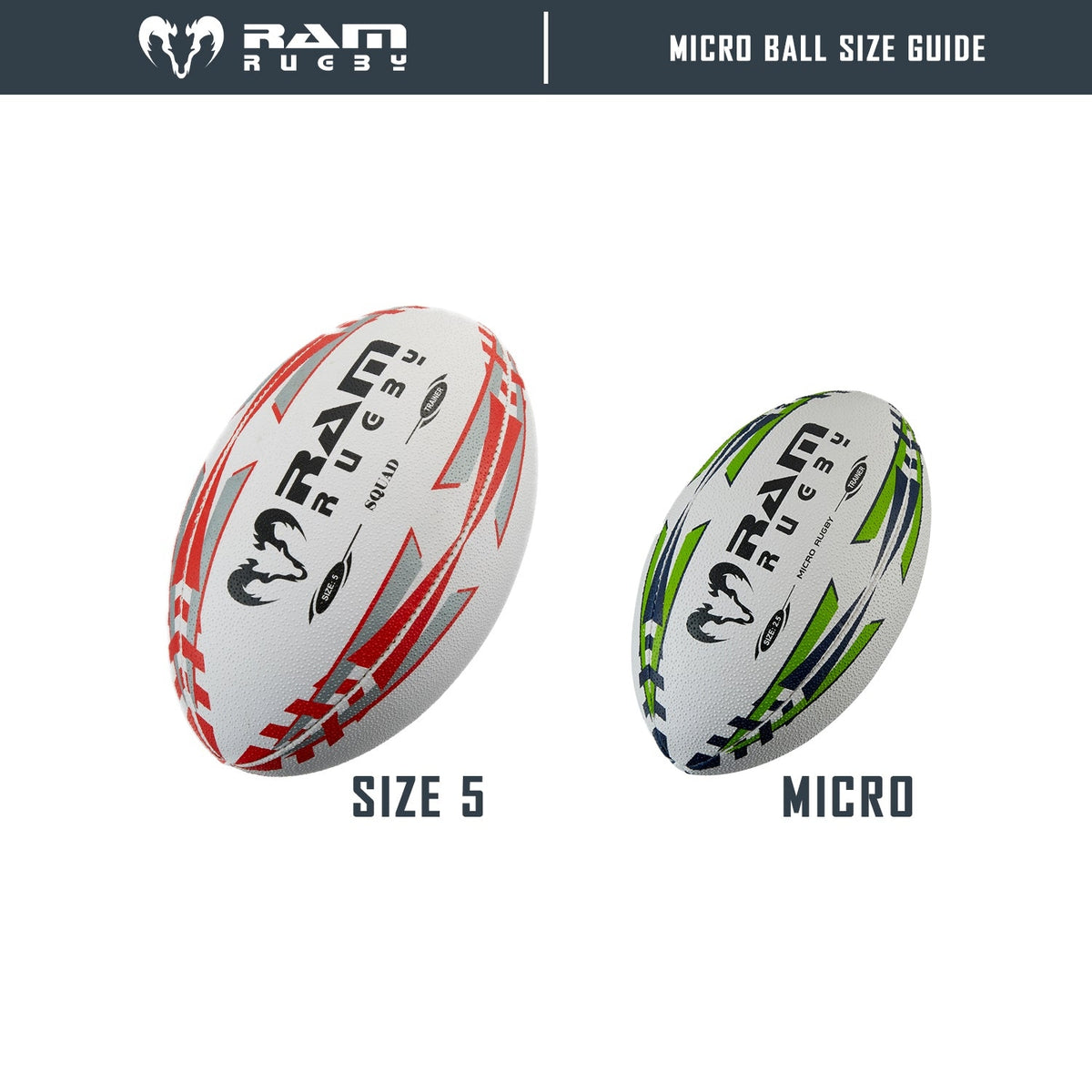 30 x Micro Rugby - Trainer Rugby Ball packs- Size 2.5