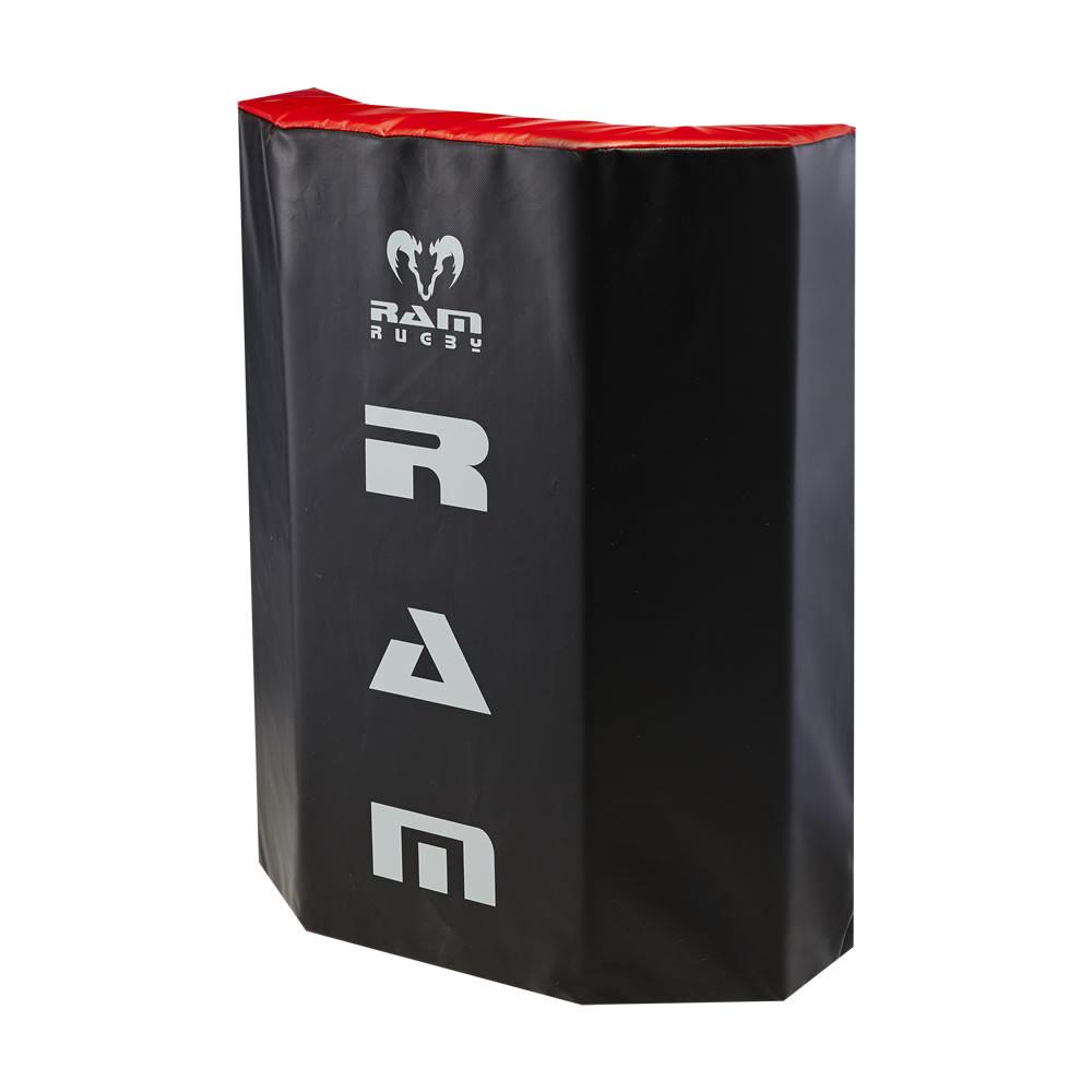 Ram Rugby Wallaby Wrap Around Hit Shield in blue foam for ruck and maul protection, designed for rugby training safety